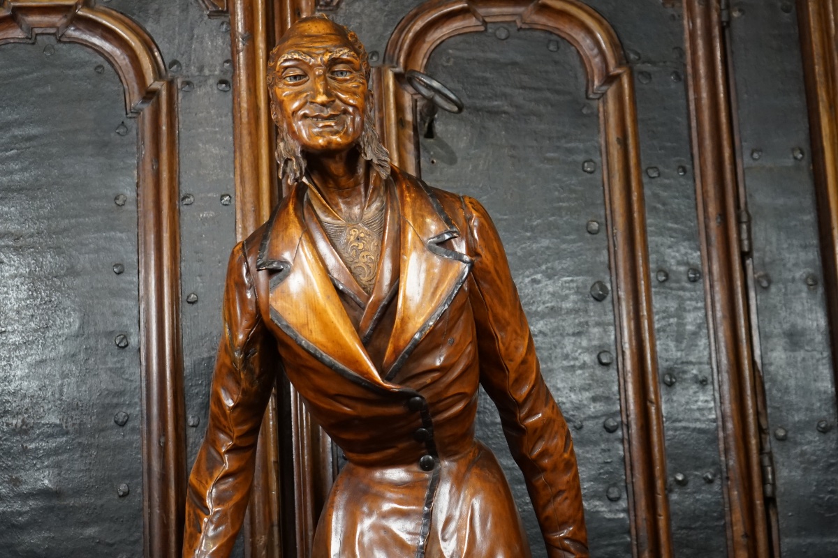 Rara scultura in legno intagliato e ebanizzato – Francesco Toso (1846–1903)  Venezia, 1875–1890-photo-2