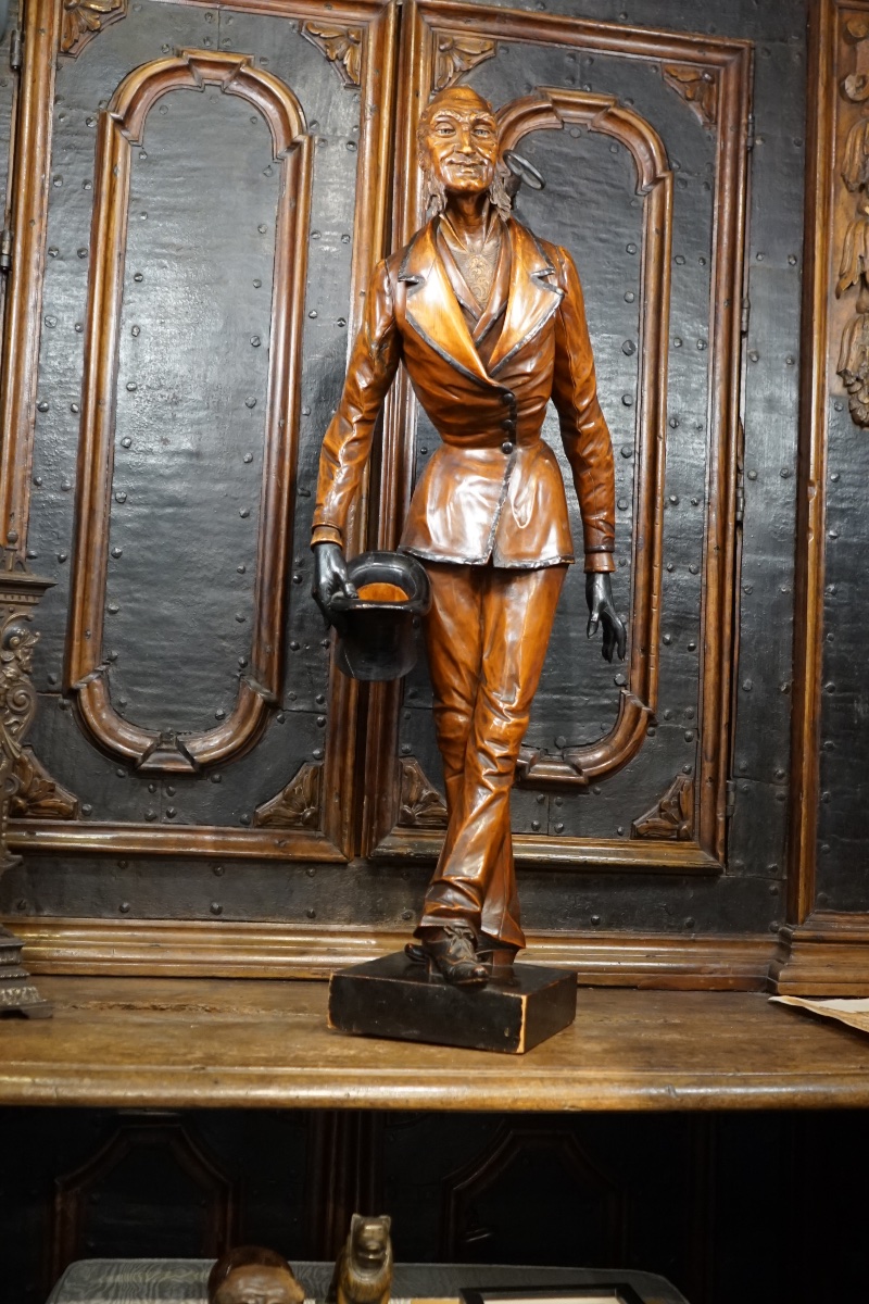 Rara scultura in legno intagliato e ebanizzato – Francesco Toso (1846–1903)  Venezia, 1875–1890-photo-3