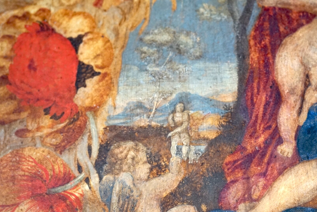 VENERE DORMIENTE CON PUTTI IN UNA GHIRLANDA FLOREALE-photo-6