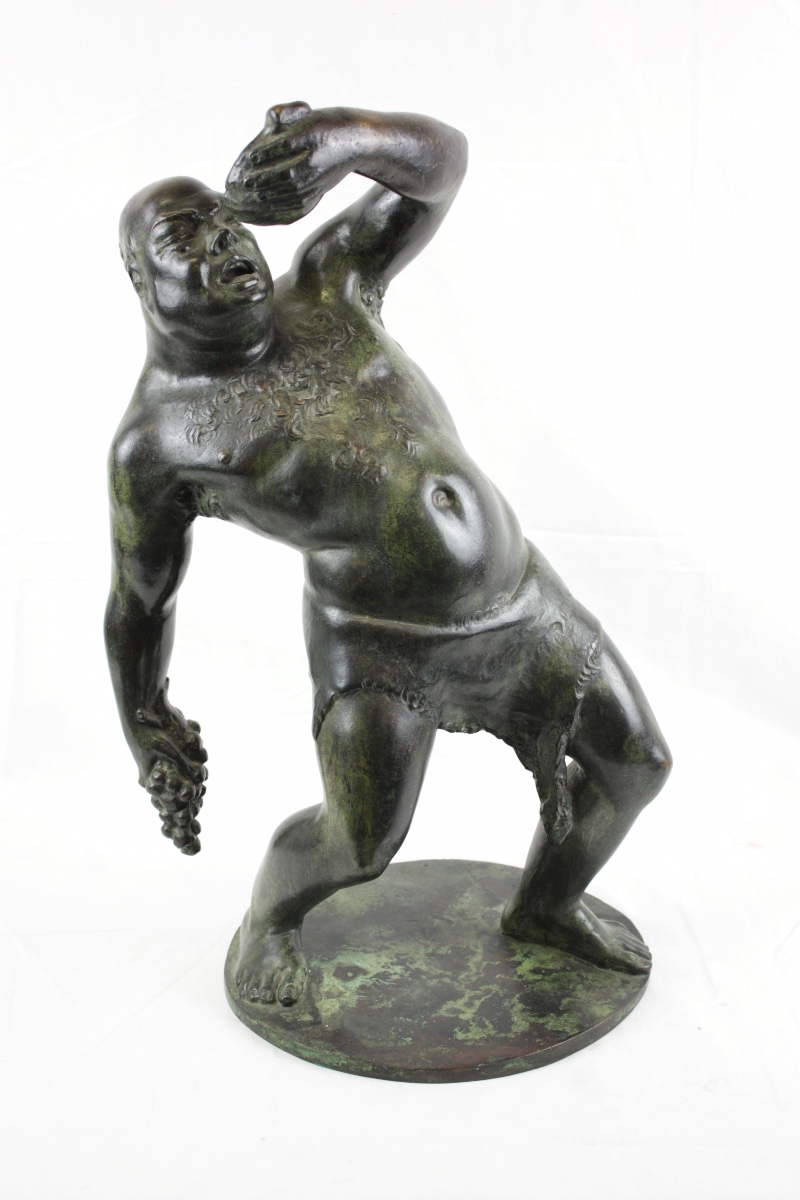 Coppia di Sculture in Bronzo "Bacco e Baccanti" – Alberto Bazzoni (1889-1973)-photo-2