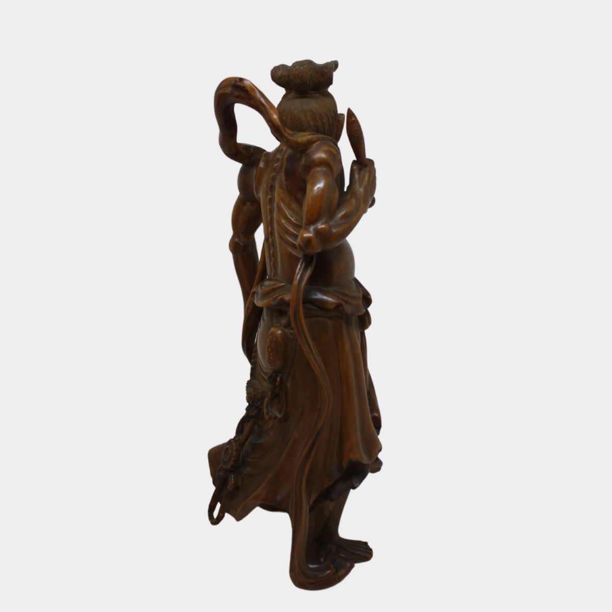 Rara Coppia di Sculture in Legno di Bosso raffiguranti i Kongōrikishi (Niō)-photo-4
