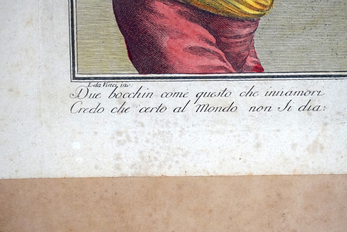 Rara serie di 4 Caricature Grottesche da Leonardo da Vinci – Carlo Lasinio (1759-1838) – -photo-7