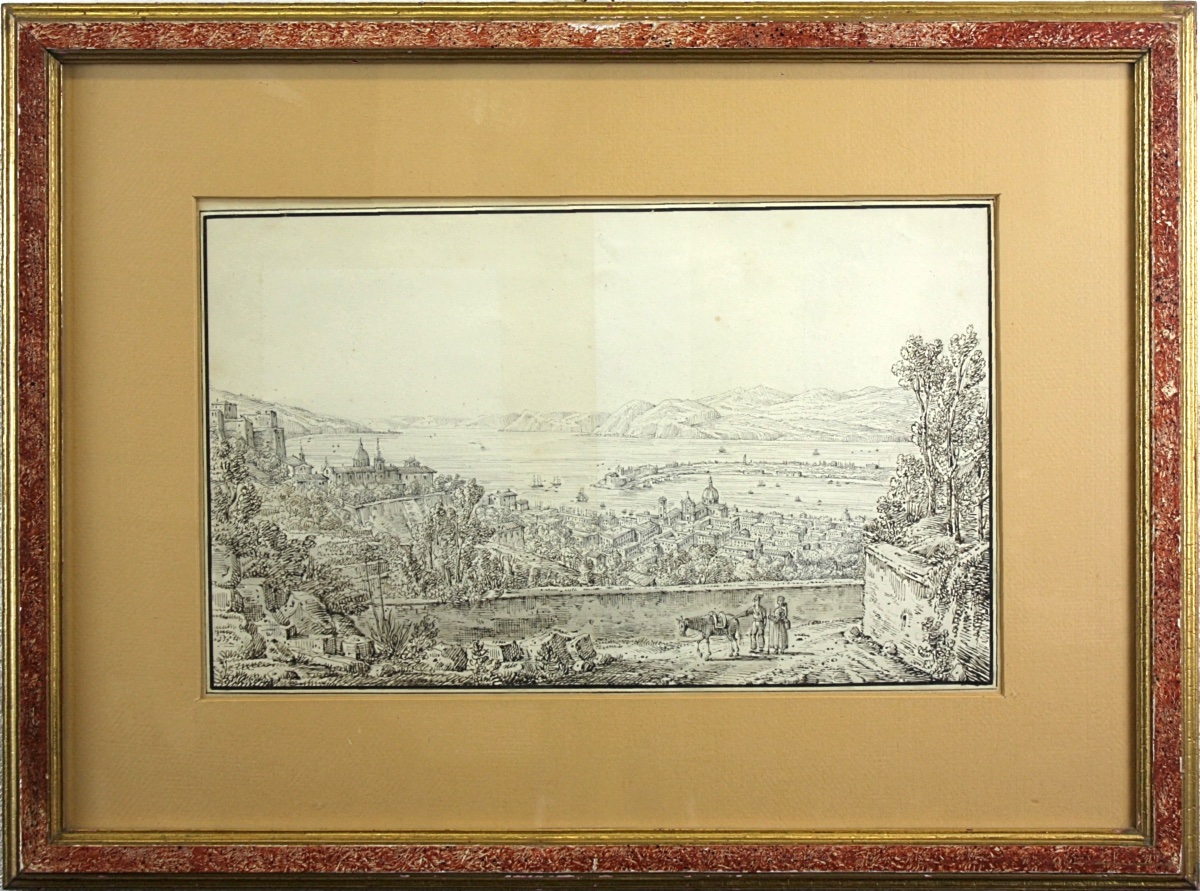 Coppia di vedute siciliane del Grand Tour -Antonio Senape (Roma, 1788 – Napoli, 1850)  -photo-3