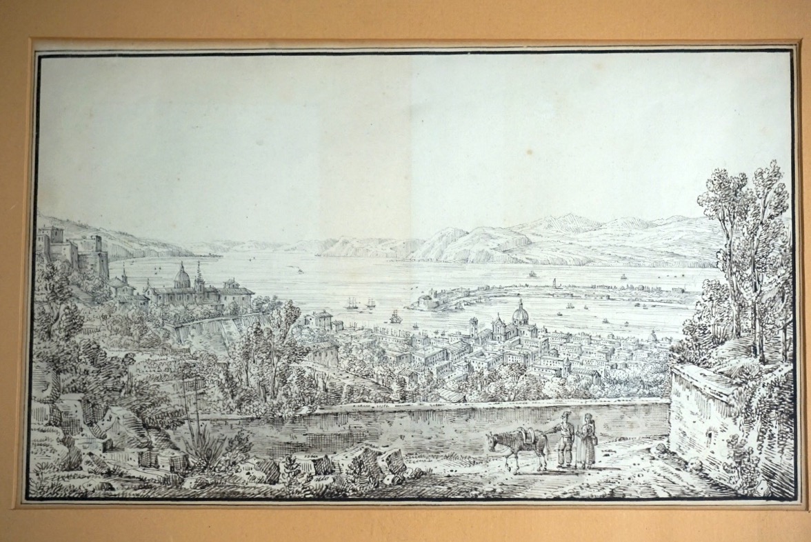 Coppia di vedute siciliane del Grand Tour -Antonio Senape (Roma, 1788 – Napoli, 1850)  -photo-4