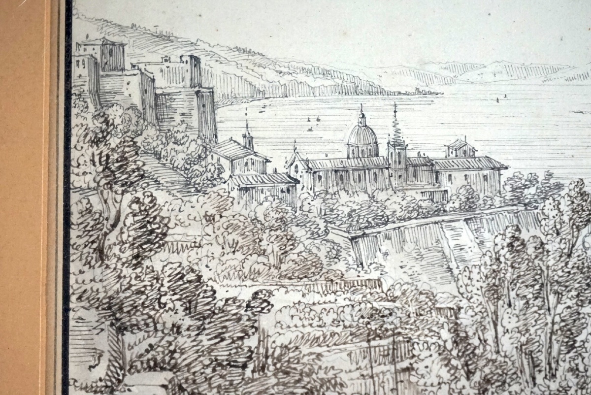 Coppia di vedute siciliane del Grand Tour -Antonio Senape (Roma, 1788 – Napoli, 1850)  -photo-5