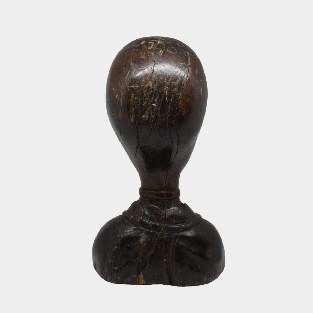 Raro busto femminile in legno intagliato – Paesi Bassi, prima metà del XVII secolo-photo-3
