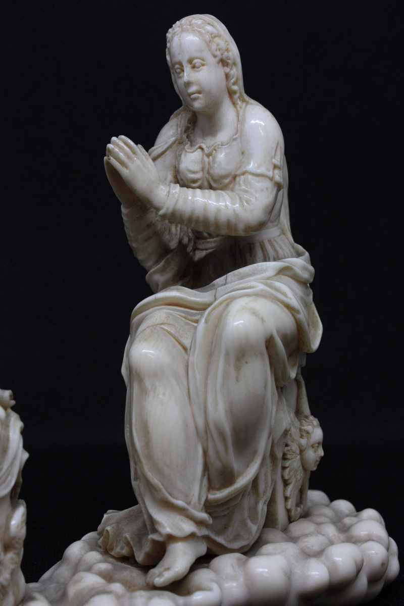 Madonna della Ghiara – Scultura in avorio intagliato, Sec. XVI (con CITES)-photo-2