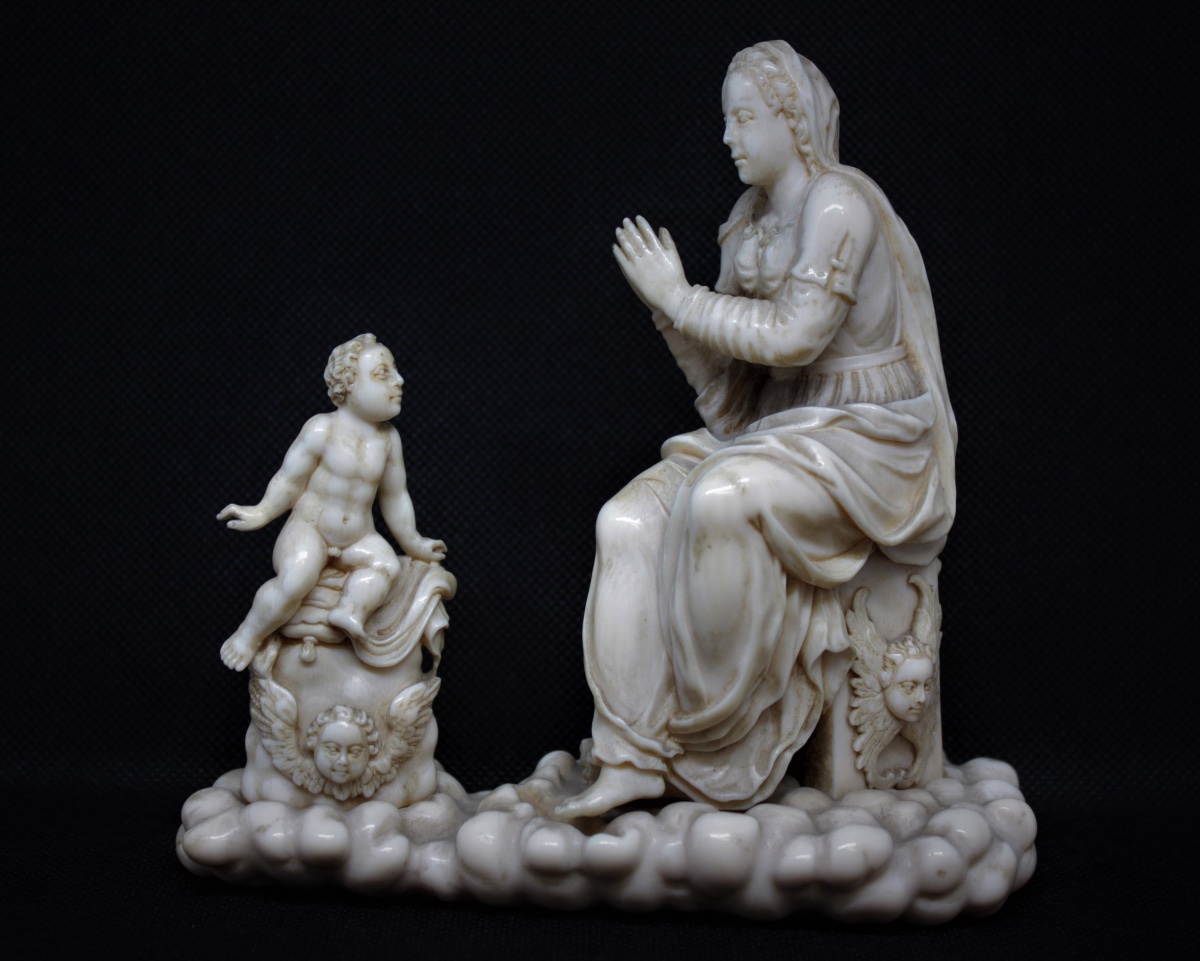 Madonna della Ghiara – Scultura in avorio intagliato, Sec. XVI (con CITES)