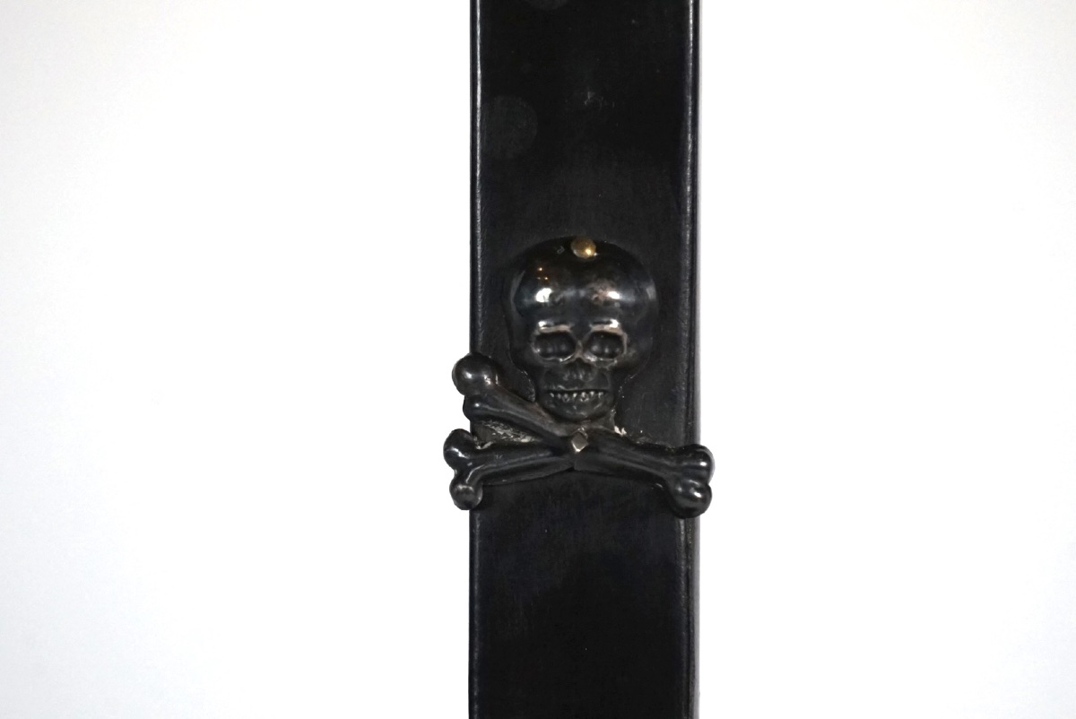 Raro Crocifisso Monumentale da Altare o Oratorio (XVIII-XIX Secolo) – Legno Ebanizzato e Metal-photo-4