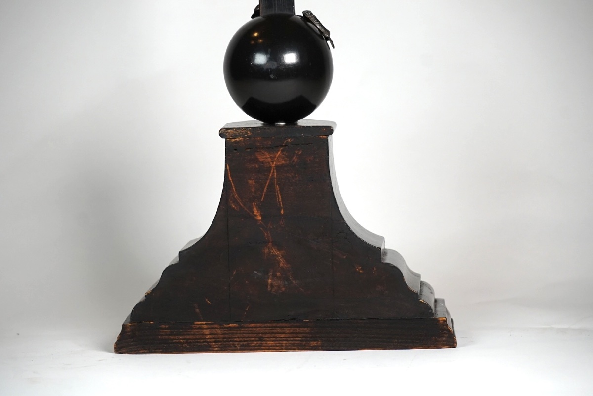 Raro Crocifisso Monumentale da Altare o Oratorio (XVIII-XIX Secolo) – Legno Ebanizzato e Metal-photo-8