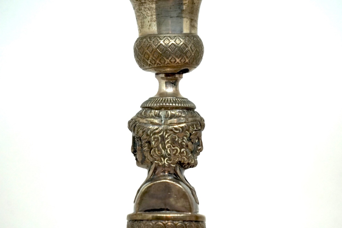 Coppia di Candelieri in Argento Massiccio Milano, 1820 circa – Bottega Fratelli Scavini-photo-2