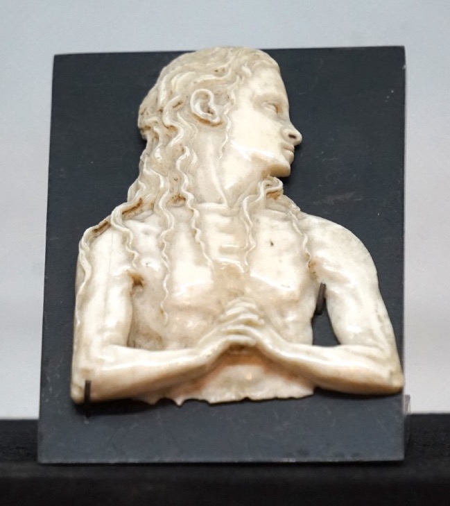 Rarissima placchetta in avorio scolpito – Busto di San Giovanni Battista -photo-3
