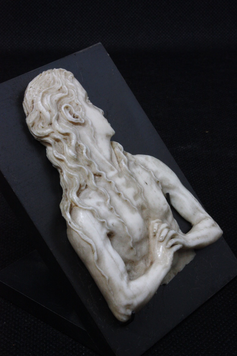 Rarissima placchetta in avorio scolpito – Busto di San Giovanni Battista -photo-4