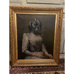 Madame Chien In Hst 19th Century Costume