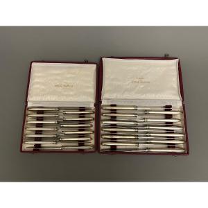 Set Of 24 Silver Plated Knives