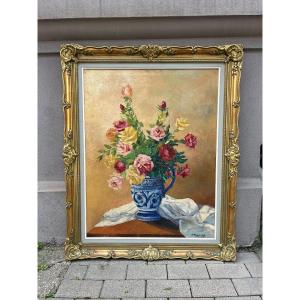 Painting, Still Life, Oil On Canvas