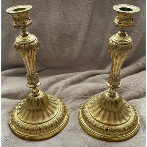 Pair Of Candlestick Gold XVIII