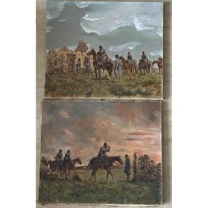 De La Verteville Pair Table Departure And Return Recognition 1918