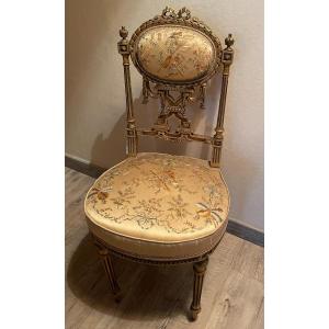 Chair D Apparat XIX Superb Embroidery Allegory Gardening