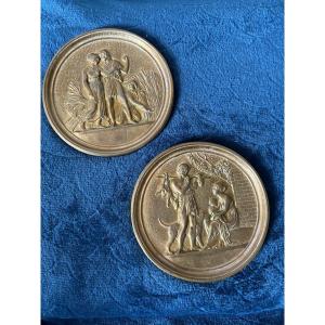 Pair Plate In Golden Bronze 