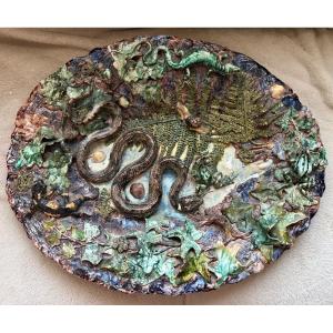 Large Follower Platter Palissy 