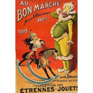 Lithographed Poster From Au Bon Marché From 1905 