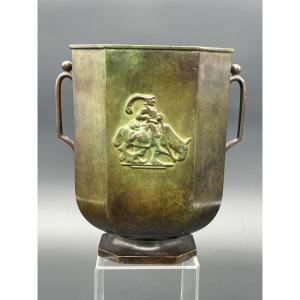 Large Art Deco Vase By Gab Guldsmedsaktiebolaget, Sweden