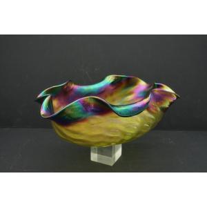 Bohemian Glass Vase, Johann Loetz Art Nouveau Glass