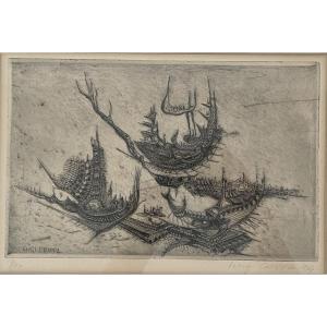 Etching By Luigi Crippa 1921-2006 Dated 1969 Numbered 19/20