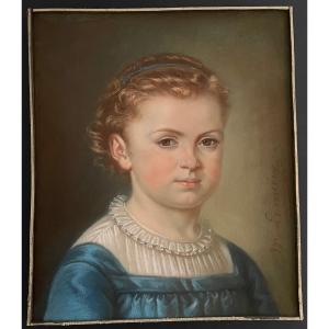 Antique Portrait Painting Signed Lemoine