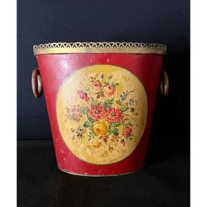 Painted Sheet Metal Waste Paper Basket 