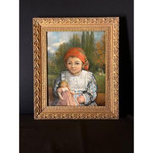 Portrait Of A Child With A Doll 