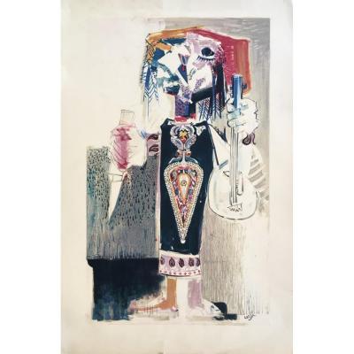 Lorjou, The Mandolin Player