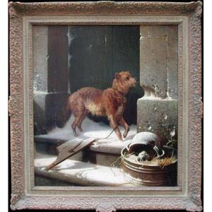 Frosty Day By Friedrich Adolf Nickol (1824 - 1905)