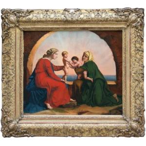 “holy Family With John The Baptist And Saint Elizabeth” By Josephine Calamatta (1817-1893)