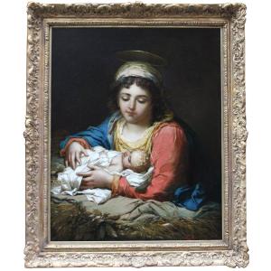 Madonna  Hold By Hans Zatzka (austrian 1859-1945)