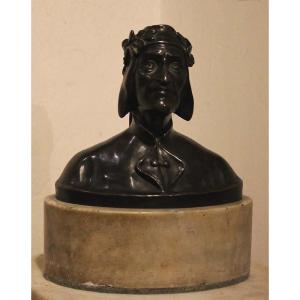 Bust Of Dante, Bronze, Austrian Sculptor Around 1900