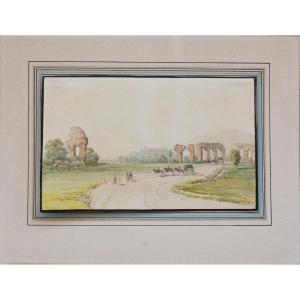 Thomas Ender (austrian, 1793-1875), Pair Of Neapolitan Views