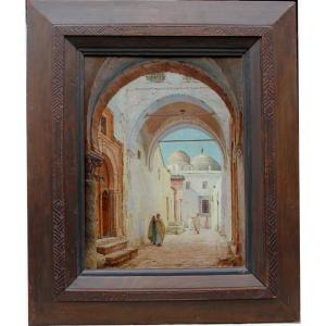Street Scene In A Passage Of Tunis By Cécile Augustine Bougourd (french, 1857 - 1941)