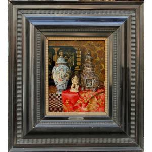 Chinese Still Life By Ernst Czernotzky (1869 - 1939)