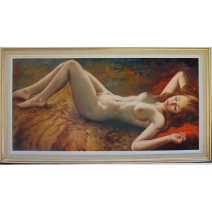 Reclining Nude By Helmut Breuninger (german 1921 - Frankfurt Am Main -1998)