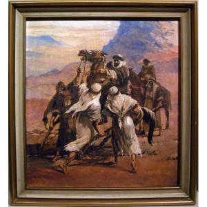 Scene In The Orient By Josef Solar (czech, Born 1896)