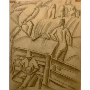 Modernist Drawing By Alfred Hagel (austrian 1885 - 1945)