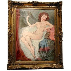 Nude With Mirror  By Maria Szantho (1897-1998)