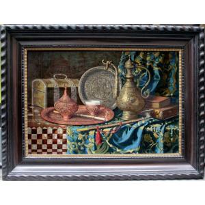 Oriental Still Life By Ernest Czernotzky (austrian 1869 - 1939)