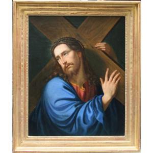 Christ Carrying The Cross  By Georg Ridler (listed Austrian, First Half Of The 19th Century)