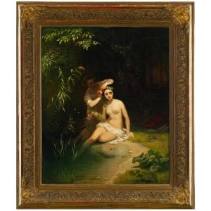 Floral Decoration After The Bath By Ferdinand Piloty (german, 1828-munich - 1895)
