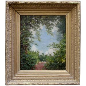 Cool Morning By The Lake By Henri Biva (1848 - Paris - 1929)