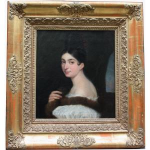 Armand-julien Pallière (franco-brésilien, 1784-1862) Portrait De Françoise, Princesse Du Brésil