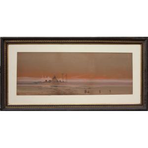 Oasis In The Desert By Augustus Osborne Lamplough (english, 1877-1930)